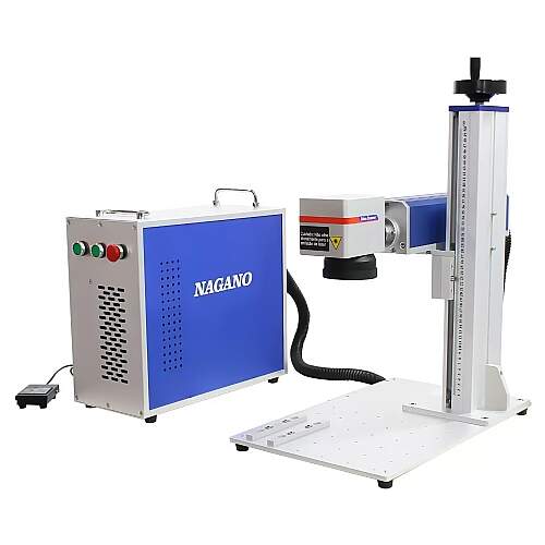Máquina de Gravação Laser Metais Fiber Portátil 50w com Entrada Eixo Rotativo BSL