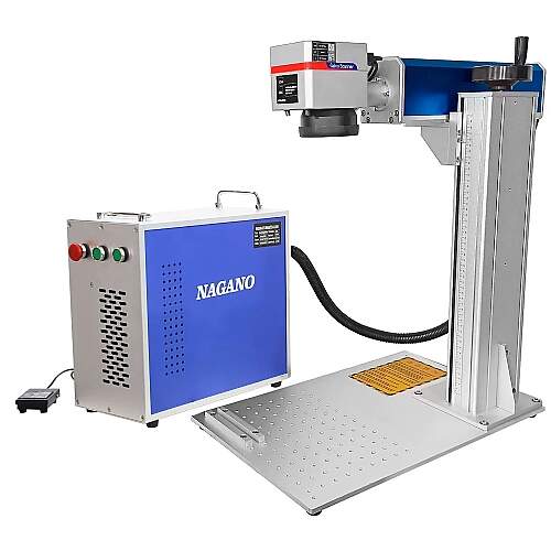 Máquina de Gravação Laser Mopa Portátil 60w com Entrada Eixo Rotativo