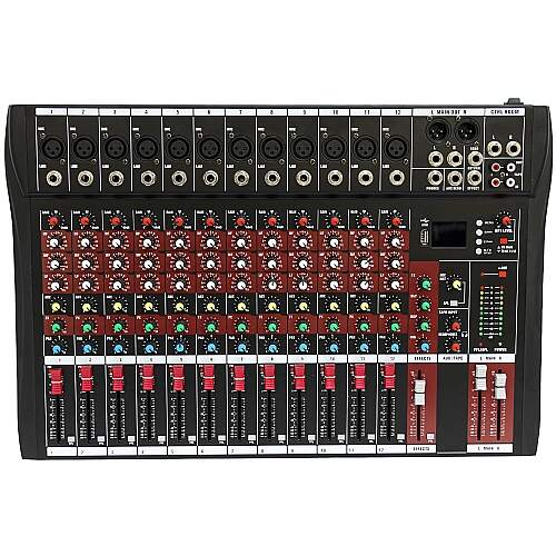 Mesa de Som Usb Mixer Mp3 Digital 12 Canais