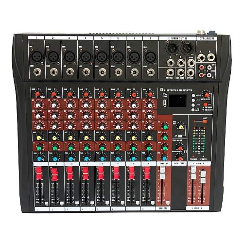 Mesa de Som Usb Mixer Mp3 Digital 8 Canais