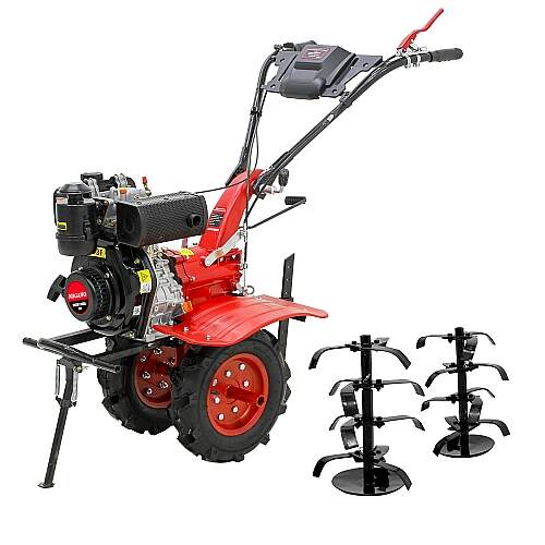 Microtrator Motocultivador 5hp 247cc Diesel com Enxada Rotativa