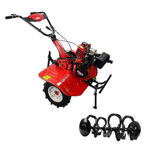 Micro Trator Motocultivador Monocilíndrico a Diesel 4,5HP 3600 RPM 4 Tempos OHV Ar Refrigerado 251cc - NMCD580