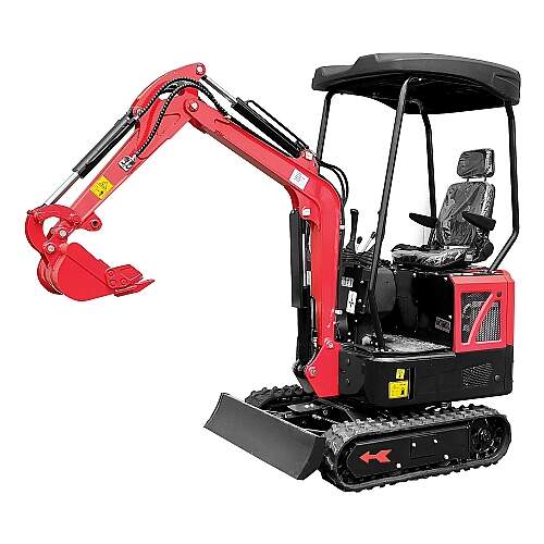 Mini Escavadeira a Diesel 25hp 1500kg Cabine Aberta com Cobertura