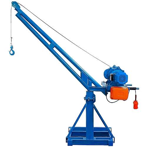 Mini Grua Guindaste 400kg 12,5m para Obras Trifásico