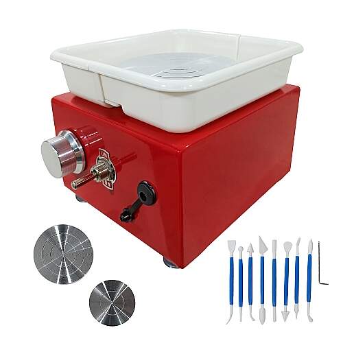 Mini Torno Elétrico Giratório para Cerâmica Pintura e Modelagem Bivolt 30w