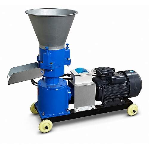 Moinho de Pellets Secos 4Kw 3 Rolos Produção de Ração Animal Granulada