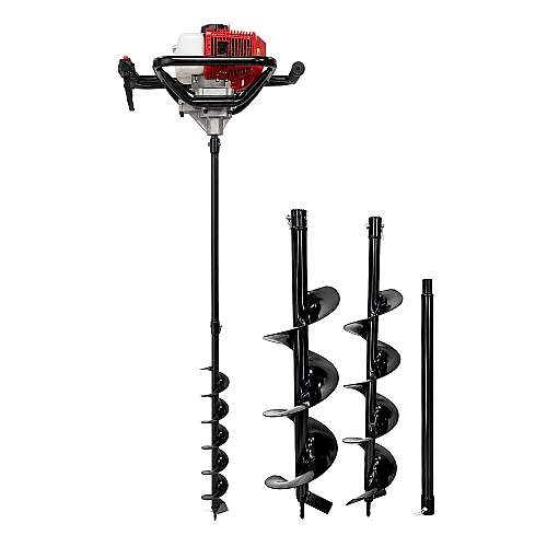 Perfurador de Solo a Gasolina 65cc 3 Brocas e Extensor