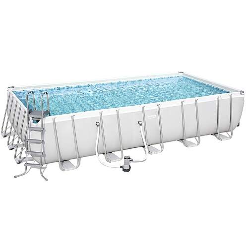 Piscina Estruturada 14.812l 5.49m x 2.74m x 1.22m Filtro 5678 l/h Cobertura + Escada + Lona