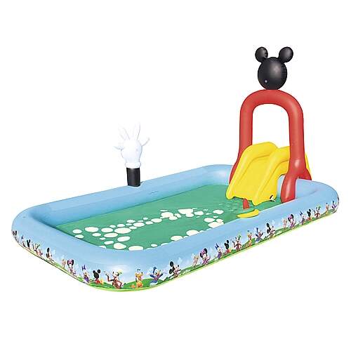 Piscina Inflável Mickey 436 Litros com Escorregador - 3.20m x 1.75m x 1.57m