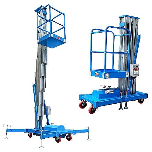 Plataforma Elevatória 8m Tesoura Hidráulica 130kg Mastro Único