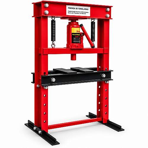 Prensa Hidráulica Desmontável 20 Toneladas Manual com Mesa Ajustável 790mm