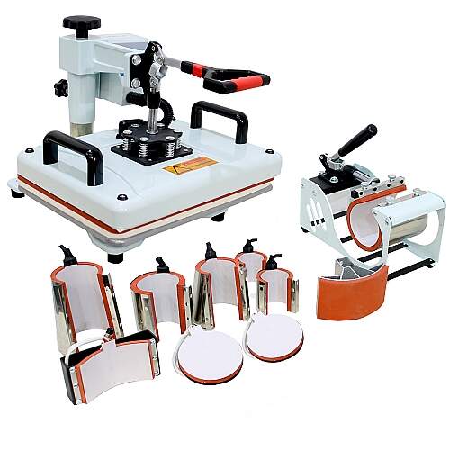 Prensa Térmica Sublimação 10 em 1 29x38cm Plana Camiseta Caneca Boné Prato
