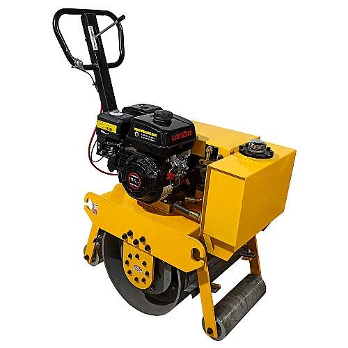 Rolo Compactador Liso Vibratório de Asfalto 250kg 6.5hp a Gasolina Motor Loncin 196CC