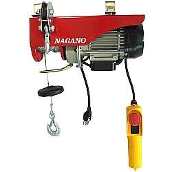 Talha Guincho Elétrica 600 Watts, 110V, Capacidade de 100 à 200 kg, Elevação 6/12 m - TE121
