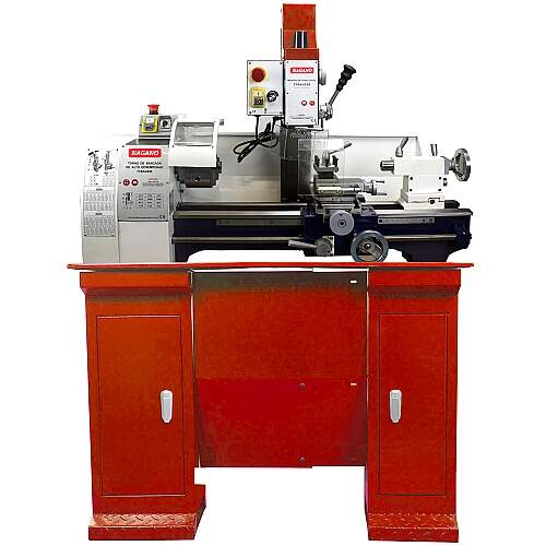 Torno Mecânico com Furadeira fresadora De Bancada Elétrico 250 Mm 220v - NTBAD250