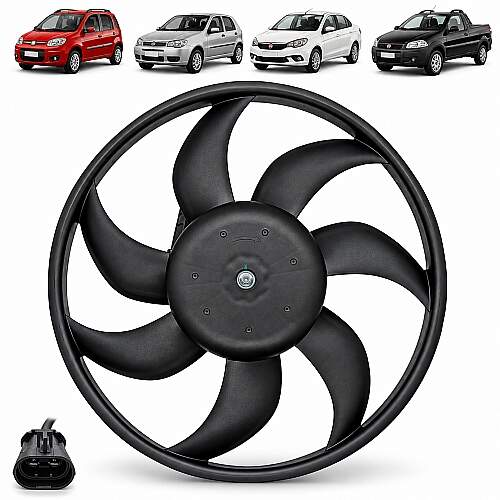 Ventoinha Radiador e Motor Strada com Ar 2001 a 2017 46816876 46816877 46816879 51822643 518826