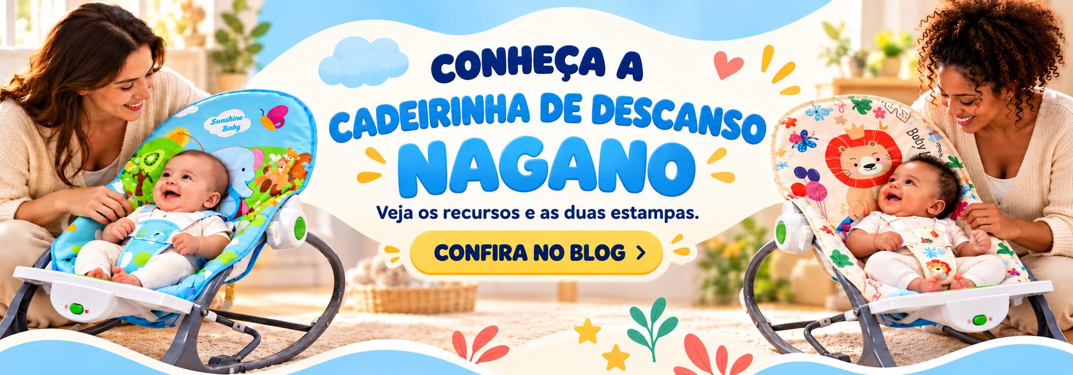 Cadeirinha de Descanso para Bebê Balanço Reclinável