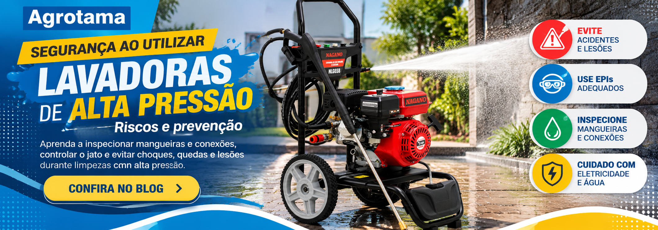 Segurança ao utilizar lavadoras de alta pressão: riscos e prevenção