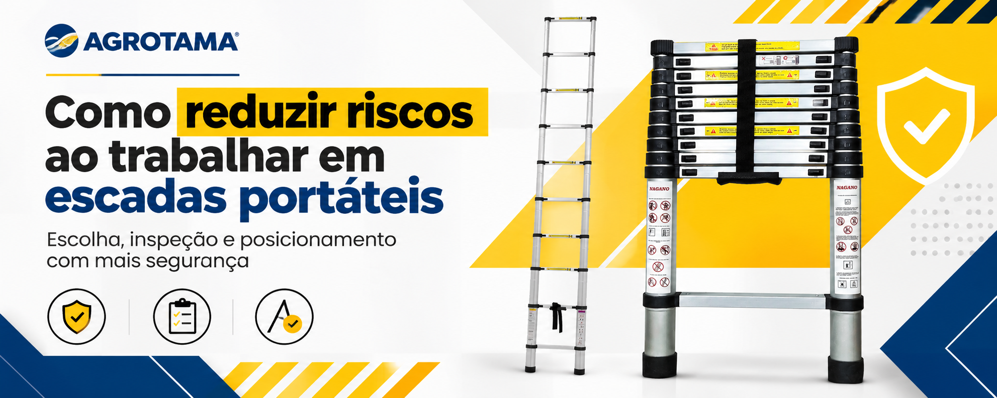 Como reduzir riscos ao trabalhar em escadas portáteis