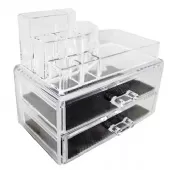 Organizador para Maquiagem acrílico 2 Gavetas - THOM20