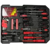 Jogo Kit Maleta de Ferramentas Completa com 186 Peças Cromo Vanádio - NMDF186