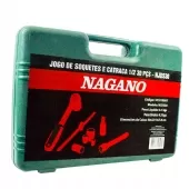 Jogo de Soquetes e Catraca 1/2 30 Peças Cromo Vanádio - NJDS30