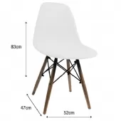 Cadeira Pequena Charles Eames com Pés de Madeira - Turquesa