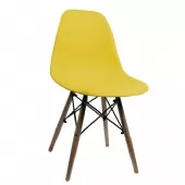Cadeira Pequena Charles Eames com Pés de Madeira - Turquesa