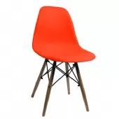 Cadeira Pequena Charles Eames com Pés de Madeira - Turquesa
