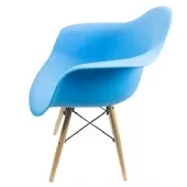 Cadeira Grande Charles Eames com Pés de Madeira - Branco