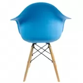 Cadeira Grande Charles Eames com Pés de Madeira - Branco