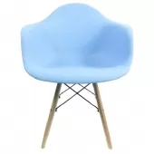 Cadeira Grande Charles Eames com Pés de Madeira - Branco