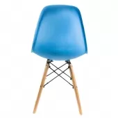 Cadeira Pequena Charles Eames com Pés de Madeira - Turquesa