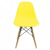 Cadeira Pequena Charles Eames com Pés de Madeira - Turquesa