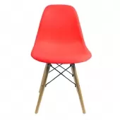 Cadeira Pequena Charles Eames com Pés de Madeira - Turquesa