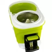 Balde Spin Mop 360 Inox com Pedal Alumínio Completo - Verde