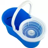 Balde Spin Mop 360 Centrifuga Cesto de Plastico Esfregões + Refil - Azul