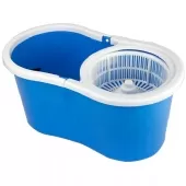 Balde Spin Mop 360 Centrifuga Cesto de Plastico Esfregões + Refil - Azul