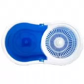 Balde Spin Mop 360 Centrifuga Cesto de Plastico Esfregões + Refil - Azul