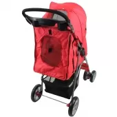 Carrinho de Passeio Pet com Porta Copo para Cães - Vermelho