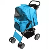 Carrinho de Passeio Pet com Porta Copo para Cães - Vermelho