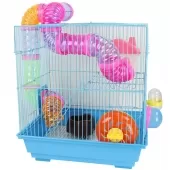 Gaiola Labirinto para Hamster 2 Andares - 38x35x28 cm