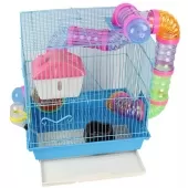Gaiola Labirinto para Hamster 2 Andares - 38x35x28 cm