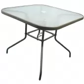 Conjunto de Mesa Quadrada para Jardim com Cadeira e Guarda Sol - 6 Peças - THCMCM6