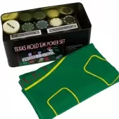 Kit Jogo Lata De Poker 200 Fichas sem Numeração - TKP200F