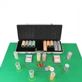 Maleta Poker 500 Fichas Holográficas Brilhantes - TMP500F