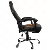 Cadeira Gamer com Encosto para pernas Reclinável Mars - TCGM - Preto/Laranja