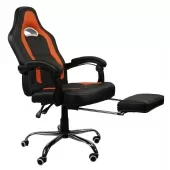 Cadeira Gamer com Encosto para pernas Reclinável Mars - TCGM - Preto/Laranja