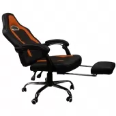 Cadeira Gamer com Encosto para pernas Reclinável Mars - TCGM - Preto/Laranja