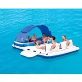 Ilha Flutuante Inflável Tropical Breeze 6 Pessoas 3.89m x 2.74m Coolerz - 43105
